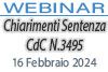 16/02/2024 Webinar Formativo - Chiarimenti alla luce della sentenza della Corte di Cassazione N. 3495 del 7 Febbraio 2024