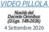 Videopillola: Novità del Decreto Omnibus (D.Lgs.  148-2026)