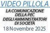 18/11/2025: Videopillola: la comunicazione della PEC degli Amministratori di Società