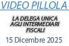 15/12/2025: Videopillola: La delega unica agli intermediari fiscali