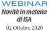 02/10/2020 Webinar Formativo: Novità in materia di ISA