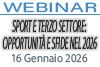 Webinar 16/01/2026 - Sport e Terzo Settore: opportunità e sfide nel 2026